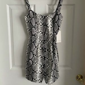 NWT Tobi Faux Leather Snake Skin Dress